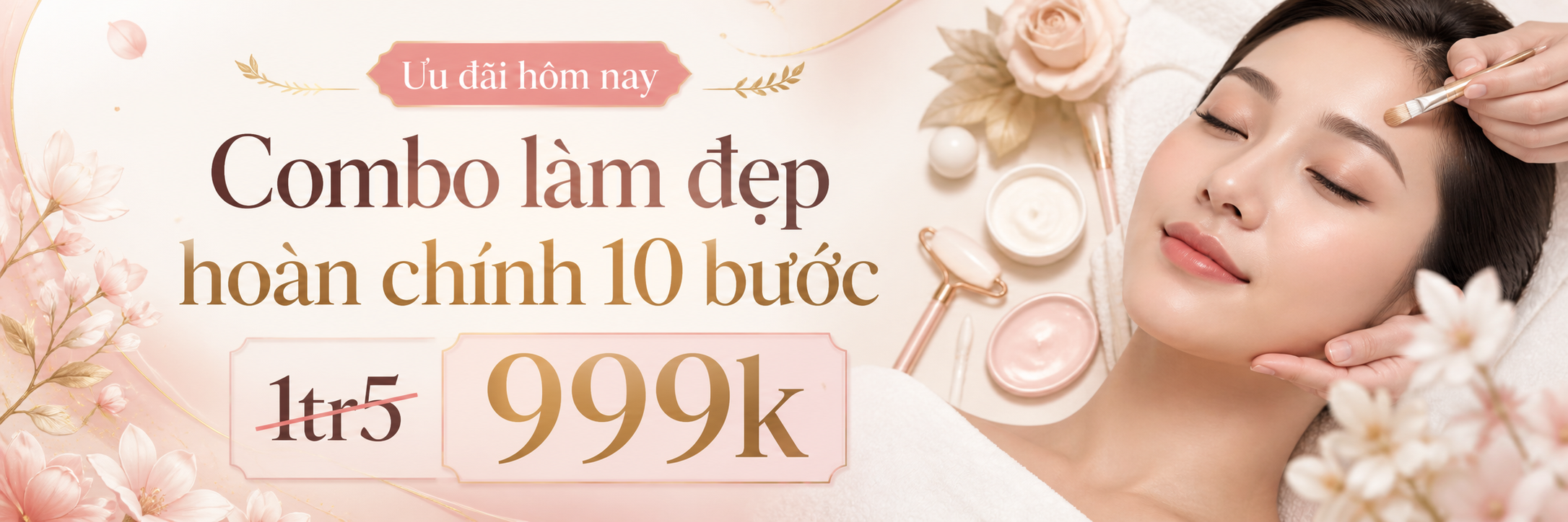 Ưu đãi combo làm đẹp hoàn chỉnh 10 bước tại LilyBeauty giá 999k